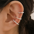 Piercing Fake Orelha Brinco Kit Pressão Argola Dourado Prateado