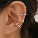 Piercing Fake Orelha Brinco Kit Pressão Argola Dourado Prateado