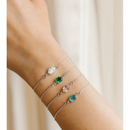 Pulseira Feminina Delicada Ajustável Regulável Prata 925 banhada