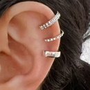 Piercing Fake Orelha Brinco Kit Pressão Argola Dourado Prateado