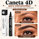 Caneta de Sobrancelha Fio a Fio 4 Pontas Microblading À Prova D'Água Preenche Falhas Natural
