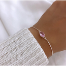 Pulseira Feminina Delicada Ajustável Regulável Prata 925 banhada