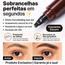 Caneta de Sobrancelha Fio a Fio 4 Pontas Microblading À Prova D'Água Preenche Falhas Natural